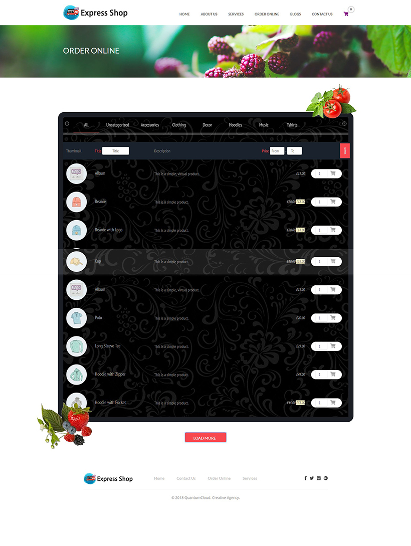 express-shop-theme-order-page